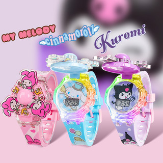  Sanrio Dạ Quang Xoay Con Quay Con Quay Đồng Hồ Âm Nhạc Hoạt Hình Kuromi Giai Điệu Cinnamoroll Led Nhấp Nháy Đồng Hồ Điện Tử Đồ Chơi Trẻ Em Sinh Nhật 