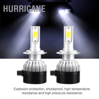 Hurricane bộ 2 đèn pha led mini ô tô siêu sáng tự động bóng 55w 6000k cho h7