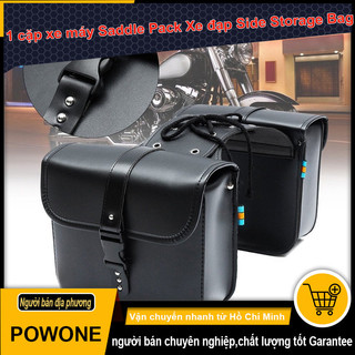 Powone 1 pair xe máy đa năng saddle bag xe đạp side storage box case fork tool bag đối với harley honda