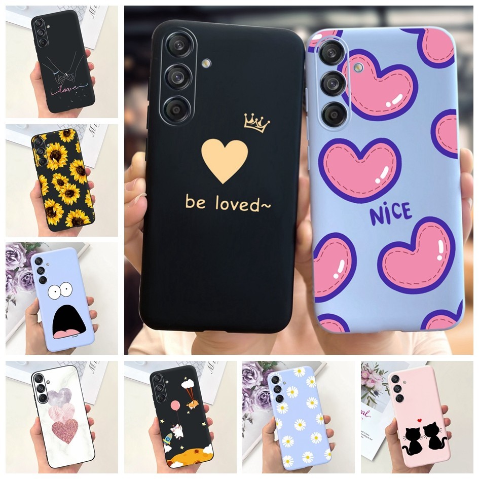Ốp Lưng Cho Samsung Galaxy M55 M15 5G Ốp Lưng 2024 Mới Dễ Thương Trái Tim Tình Yêu Hoạt Hình Mềm Cho