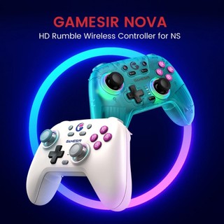 Bộ điều khiển không dây Gamesir Nova Tay cầm chơi game Bluetooth có cần điều khiển hiệu ứng Hall HD Rumble cho Nintendo Switch PC Steam Android iOS