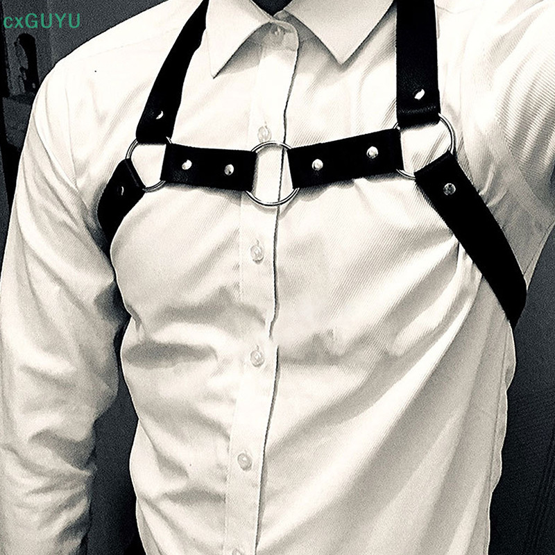 [cxGUYU] Thắt lưng dây nịt da ngực tình dục vui nhộn dành cho nam Hipster Dây đeo ngực Dây đeo ngực 