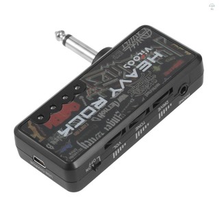 Vitoos Điện Guitar Cắm Mini Tai Nghe Amp Khuếch Đại Heavy Rock Nhỏ Gọn Di Động