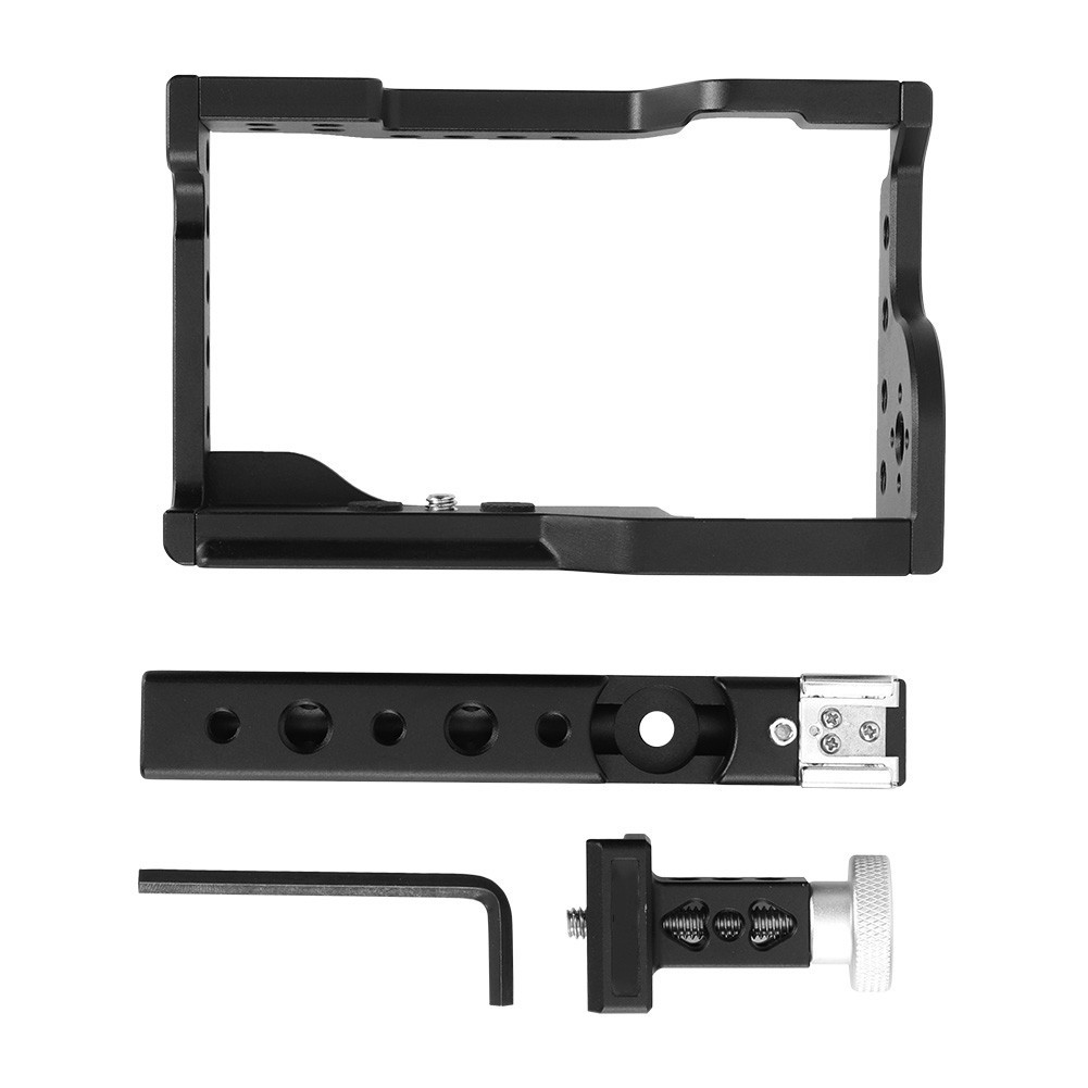 Chaoyangmall YELANGU C17 Aluminium Alloy Cage Kit with Handle for Sony A6600/Alpha 6600/ILCE-6600 Mirrorless Camera 1/4 3/8  screw hole