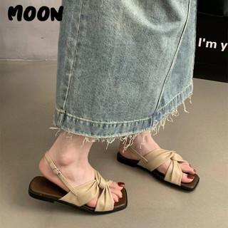 MOON dép quai hậu nữ dép sandal nữ giày sandal nữ dép đế cao thời trang Đường may tỉ mỉ Đế êm Tinh tế Phù hợp FDL2440Y3Q 17Z240425