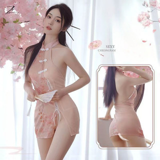 Váy Ngủ Nữ Gợi Cảm In Hình Sườn Xám Cao Cấp Bộ Đồ Ngủ Duyên Dáng Homewear / Size: Một Kích Thước 40-60KG