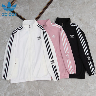 Logo thêu Adidas Original Couple Windbreaker Áo khoác trơn ngoài trời