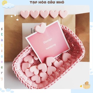 Kẹp trái tim mini, kẹp giấy hình trái tim hồng dễ thương