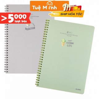 Vở Klong B5 80 trang VPPTUEMINH caro 5x5 [Chọn Màu] Ms 574 bìa nhựa lò xo kép - sổ Klong dễ thương