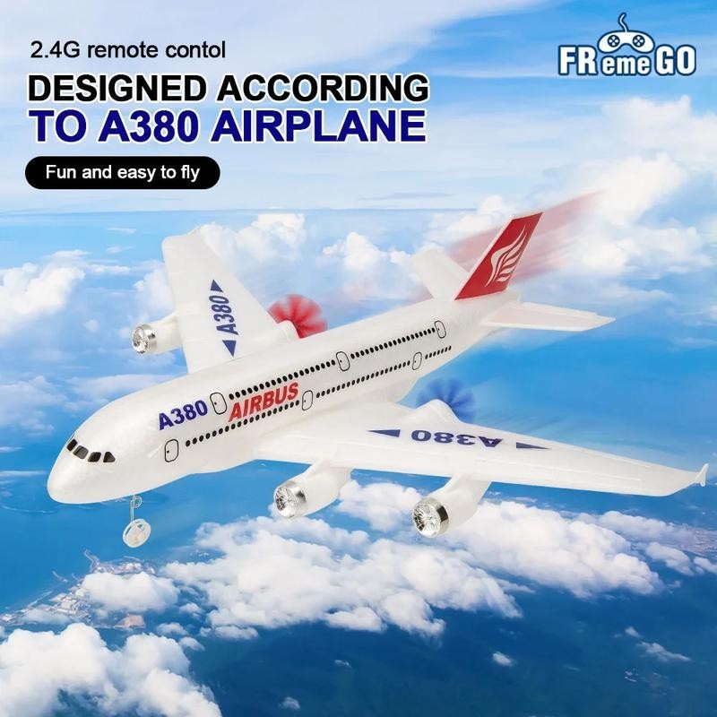 A380 RC Airbus Máy Bay Glider Đồ Chơi 2.4G Máy Bay Điều Khiển Từ Xa Cố Định Cánh Máy Bay Ngoài Trời 