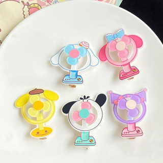 1 sanrio kẹp tóc hình quạt kẹp tóc hoạt hình hairgrips kẹp mỏ vịt acrylic kẹp tóc xoay