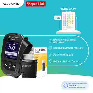  Máy Đo Đường Huyết ACCU-CHEK® Guide Kèm Hộp 25 Que Thử & 24 Kim Lấy Máu FastClix