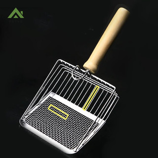 Pkyeg Cat Litter Xẻng Tay Cầm Bằng Thép Không Gỉ Dễ Rỉ Sét Có Thể Giặt Mèo Con Litter Scoop Mèo Vệ Sinh Xẻng Dụng Cụ