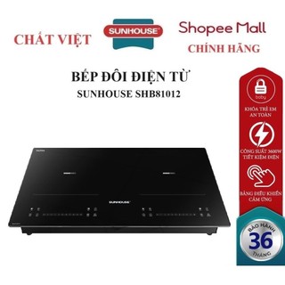 Bếp đôi điện từ sunhouse shb81012