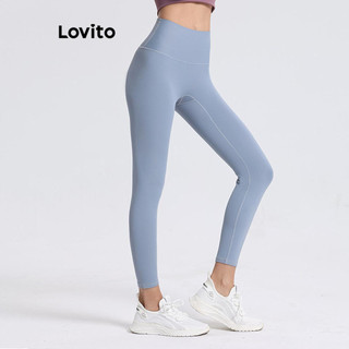 Lovito Quần legging thể thao cơ bản trơn thể thao cho nữ LNE59081