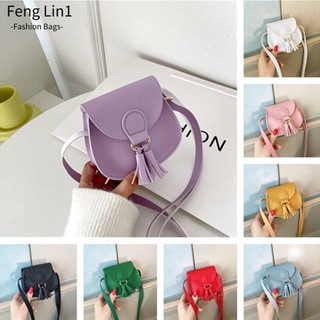 Fenglin tua rua túi đeo ngang thời trang da pu túi đeo ngang mini tua rua túi xách