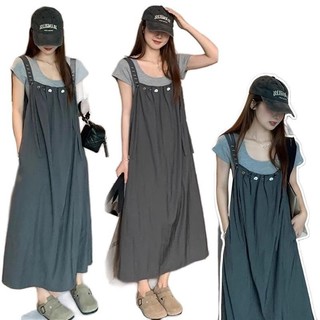 Sét yếm bầu đẹp Váy suông MAMADRESS gồm YẾM XINH KÈO ÁO COTTON thiết kế độc đáo sang chảnh SY5