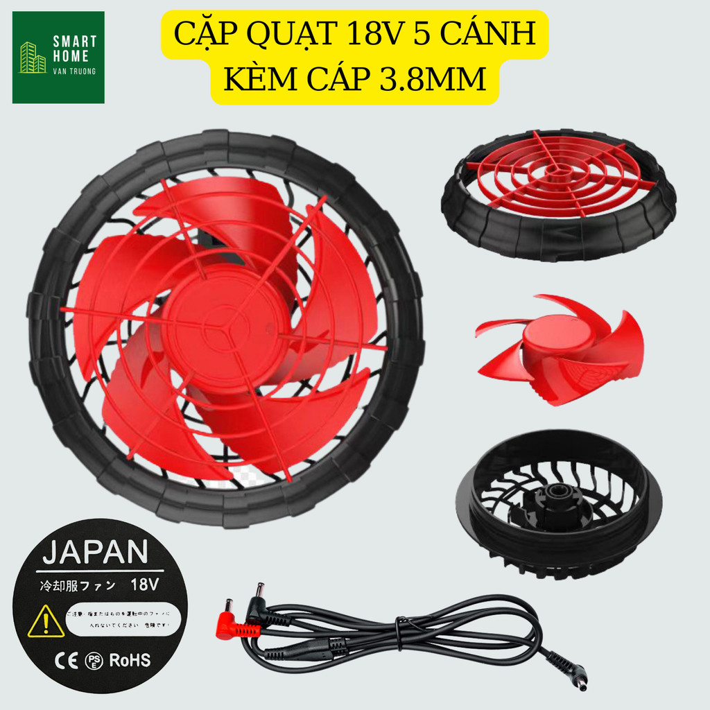 QUẠT AZUKI SUPER ULTRA 18V dùng cho áo điều hoà CHÍNH HÃNG AZUKI.