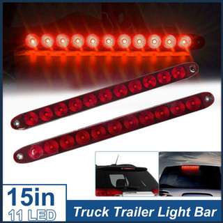 [Lu] 2 Thanh đèn xe kéo 11LED, Thanh đèn đánh dấu xe tải chống nước, Thanh đèn LED dừng rẽ tín hiệu đuôi 12V