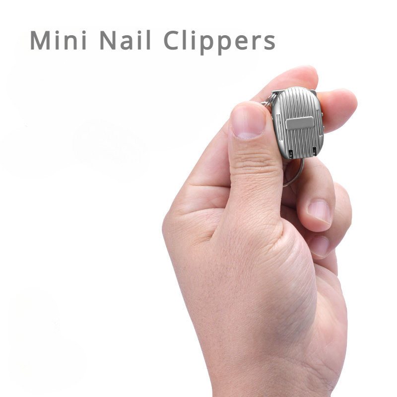Dụng cụ cắt móng tay / Thép không gỉ 4CR13 / Thiết kế móc khóa gấp siêu nhỏ / Dụng cụ làm móng