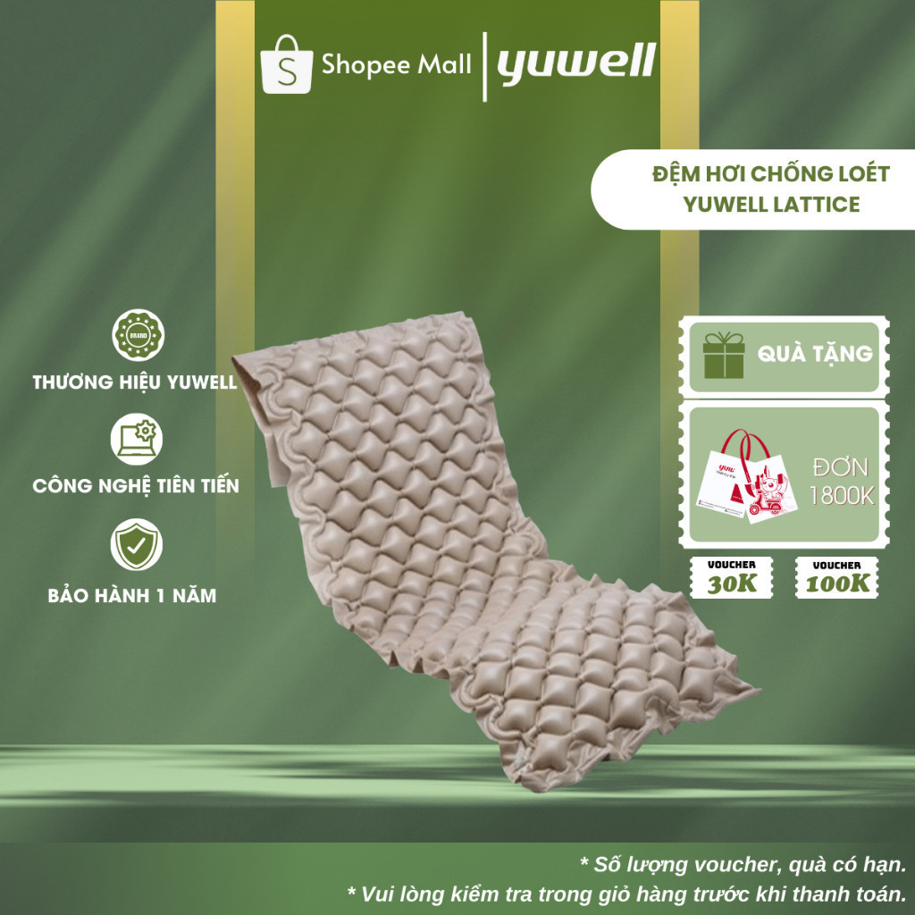 Đệm Hơi Chống Loét Lattice Yuwell - Hỗ Trợ Tốt Nhất Cho Người Già, Người Bệnh - Nhập Khẩu Chính Hãng