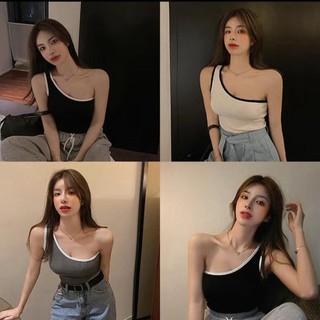 Áo thun nữ form ôm, hở vai chéo, viền vai thời trang, gợi cảm mã 01