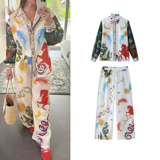 Za Summer Phong Cách Mới Phù Hợp Với Áo Sơ Mi Định Vị + Quần5113430