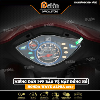 Bộ 2 miếng dán PPF bảo vệ mặt đồng hồ xe Honda Wave Alpha 2017 - Pskin ( Bảo hành 12 tháng)