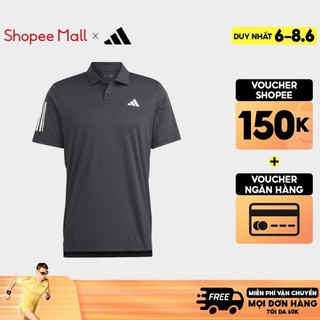 adidas Quần vợt Áo Polo Tennis 3 Sọc Club Nam Đen HS3269