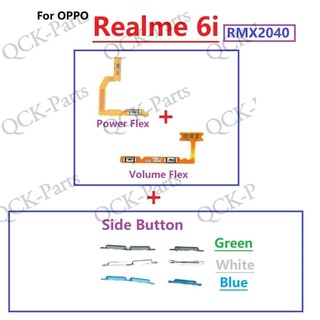 Dành cho OPPO Realme 6i RMX2040 Nút công tắc bật / tắt bật nguồn bên Nút tăng âm lượng Thay thế cáp mềm