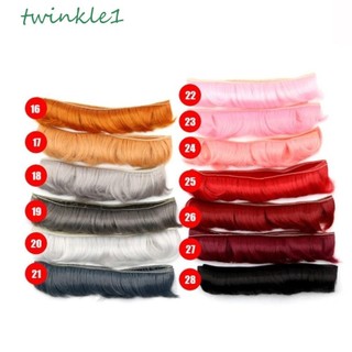 Twinkle Bjd DIY Fringe Hair, Tóc giả Bjd / SD ngắn đầy màu sắc, Phụ kiện DIY Tua Rua xoăn tự nhiên Hàng tóc tổng hợp Tóc ngắn Bjd SD Doll