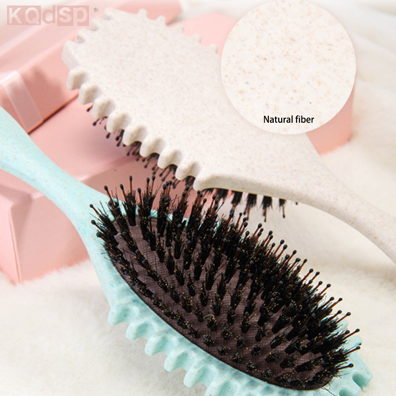 Widefiling Bounce Curl Define Sty Brush Boar Bristle Detangling Hair Brush Tangled Hair Lược Định hì