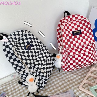 Ba lô kẻ sọc MOCHO1, Túi đeo vai hợp thời trang chống nước, Checkerboard Đa chức năng Nhẹ Thời trang Túi sách Mochila Du lịch