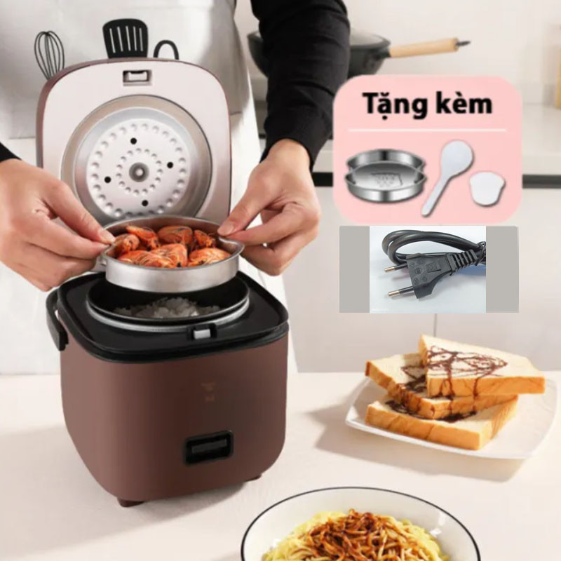 Nồi Cơm Điện Mini Đa Năng JIASHI, Nồi Cơm Điện Thông Minh Có Nhiều Chế Độ Nấu Cơm, Nấu Cháo, Súp