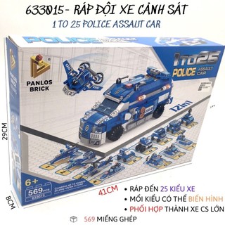Đồ chơi tương thích LEGO  lắp ráp Xe Cảnh Sát, công viên khủng long bạo chúa, hộp xếp hình Khủng Long, Minecraft,City