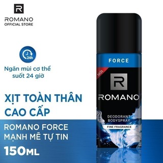Xịt khử mùi toàn thân Romano Force 150ml