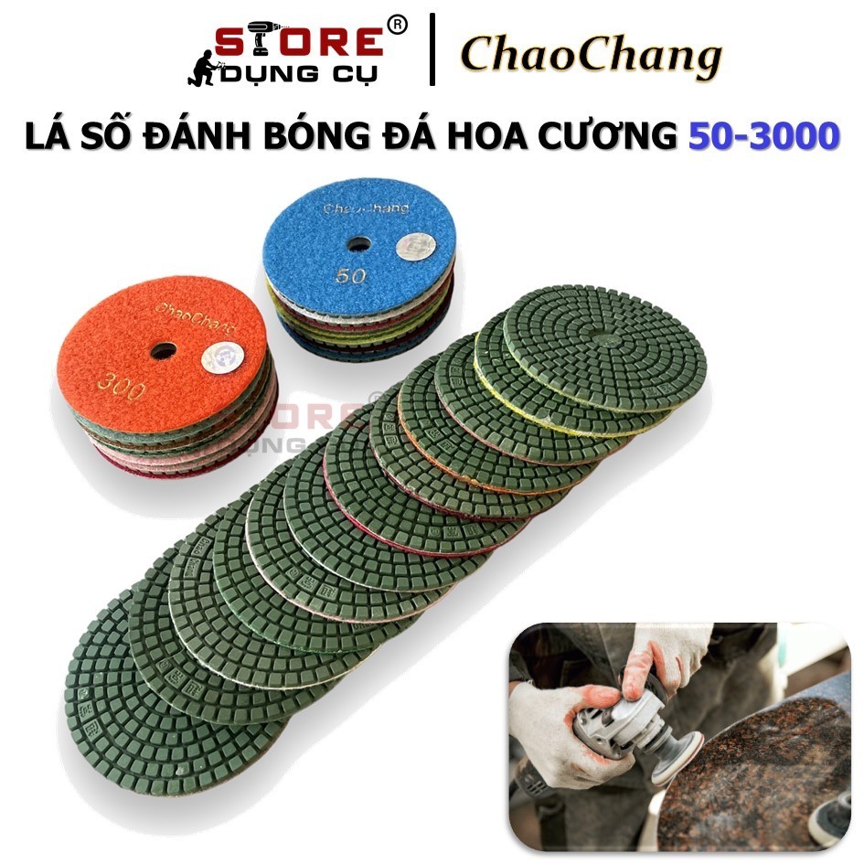 50-3000 Lá số đánh bóng đá hoa cương ChaoChang, nỉ đánh bóng đá, nỉ xu, đĩa mài mặt đá hoa cương gra