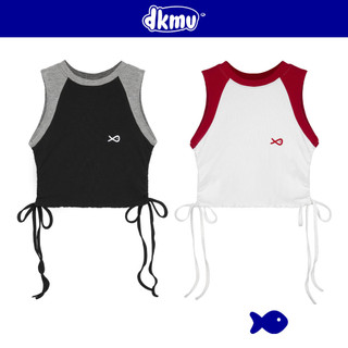Áo ba lỗ nữ DKMV áo thun ba lỗ sát nách màu đen, đỏ cổ tròn kiểu có dây nơ đáng yêu Nelly Top | K-T15