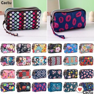 Ví đựng tiền xu hoặc điện thoại cỡ nhỏ bằng vải Canvas chống thấm nước in họa tiết hoa sành điệu
