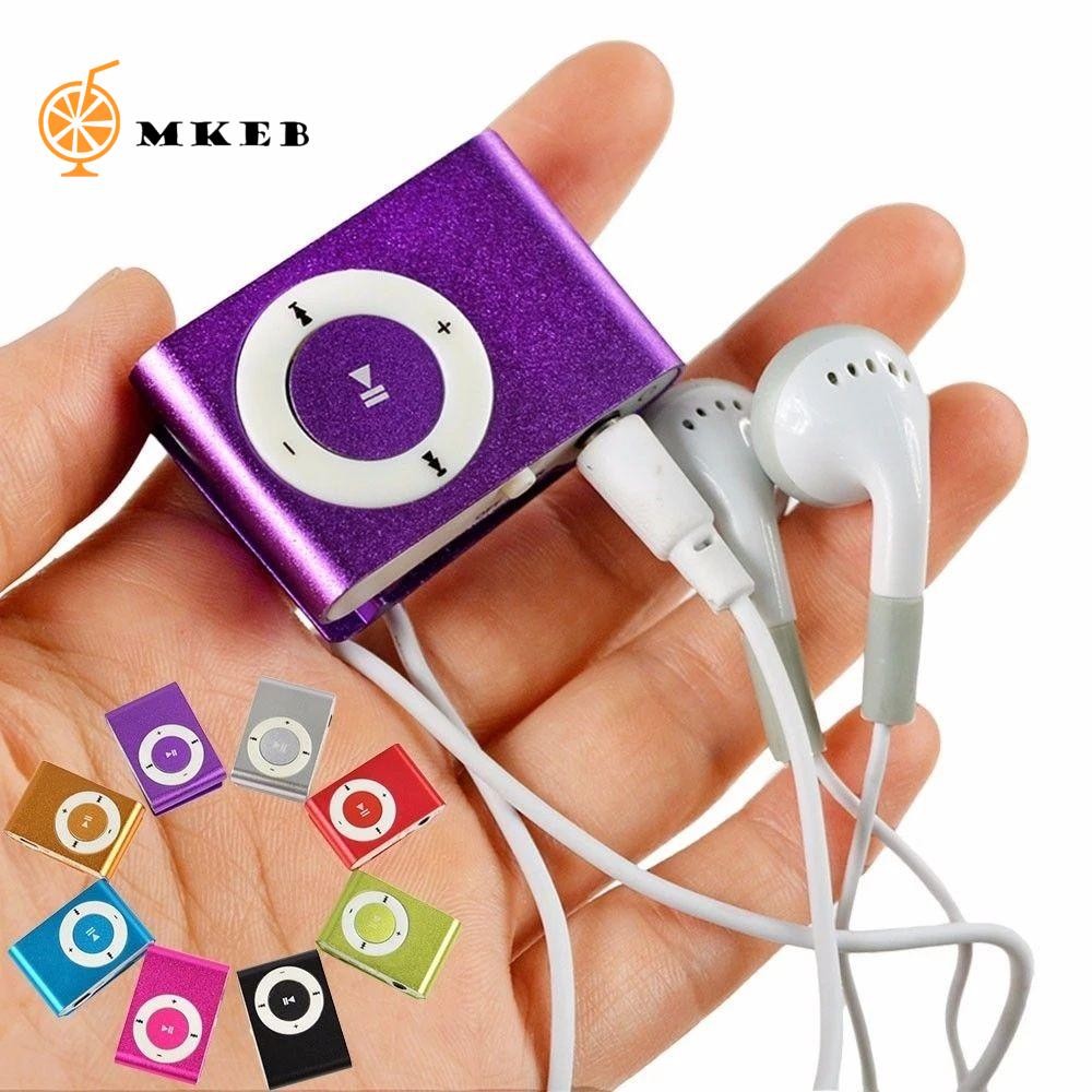 Mkeb MP3 Máy nghe nhạc Mini chống nước Máy nghe nhạc Walkman Gương kim loại thể thao MP3