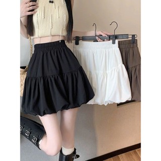 Chân váy bí ngô dáng ngắn chữ A chất gió nữ 2 lớp lưng chun co giãn che khuyết điểm chân váy bigsize nhiều màu