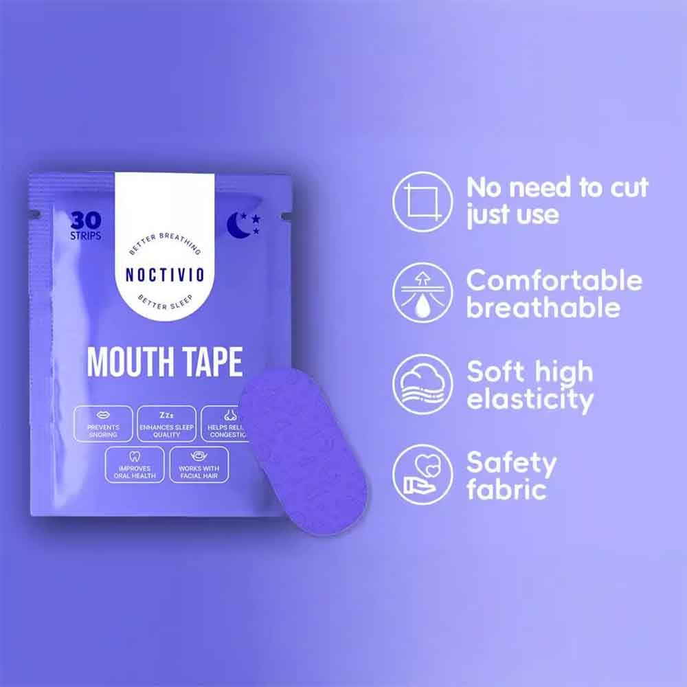 ​Noctivio Anti Snoring Mouth Tape Nose Breathing Improving Reduce Mouth Dryness Better Sleeping Clos