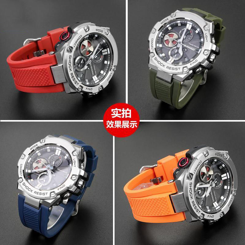 Dây đeo đồng hồ G-SHOCK Đồng hồ Casio Steel Heart GST-W300 / 400G / B100 / S310 Dây đeo đồng hồ sili