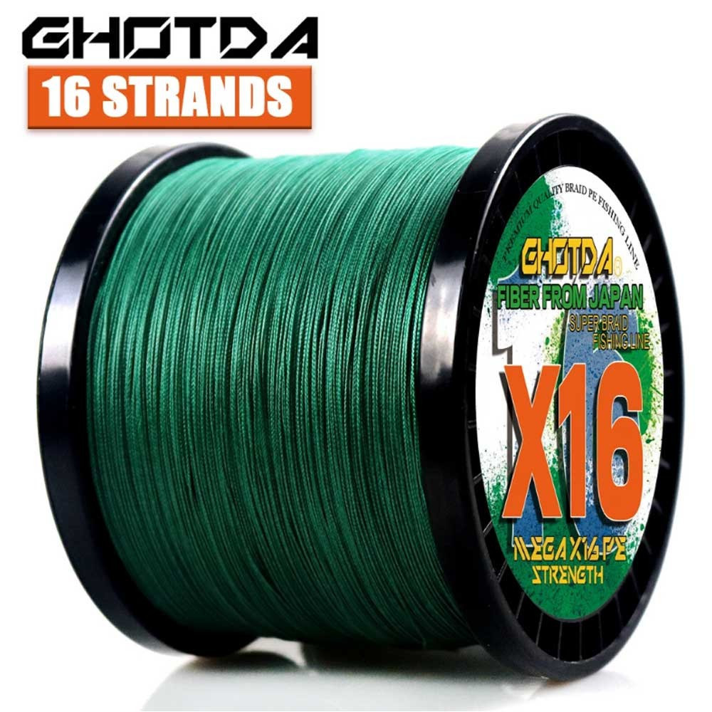 GHOTDA X16 Tali Pancing Benang 500M 300M PE Dây Câu Cá Cá Biển Thuyền Câu Cá 25Lb-200Lb 12-Strand 16