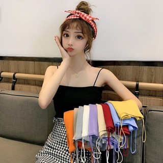 Mùa Xuân Phong Cách Mới Phiên Bản Hàn Quốc Dệt Kim Sling Đáy Áo Sơ Mi Có Áo Vest Nữ