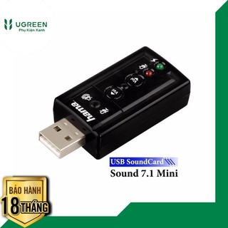 Usb sound card âm thanh 3d usb taiwan 7.1 - usb sound 3d - chia mic và loa