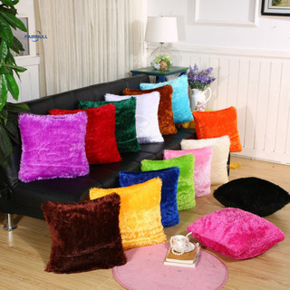FAIRNULL 43X43Cm Mềm Sang Trọng Màu Trơn Ném Gối Đệm Trang Trí Sofa Nhà