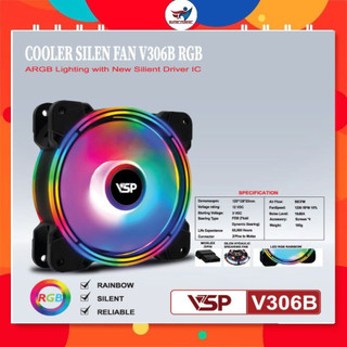 Fan case VSP V306B LED RGB (Fan 12Cm, Tự chuyển LED RGB)