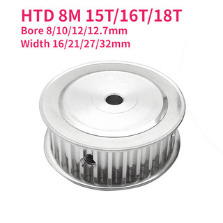 1 Chiếc HTD 8M 15T / 16T / 18 Răng Đồng Bộ Thời Gian Ròng Rọc Bore 8 / 10 / 12 / 12.7mm Loại AF Chiều Rộng 16 / 21 / 27 / 32mm