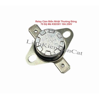 Relay cảm biến nhiệt thường đóng 70 độ mã ksd301 10a 250v